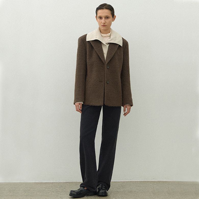 BOUCLE WOOL OVERSIZED JACKET(JK-2993)