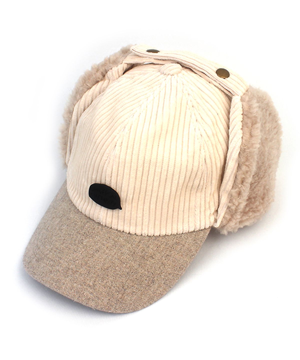 유니버셜 케미스트리(UNIVERSAL CHEMISTRY) Corduroy Ivory Earflap Ballcap 귀달이모자