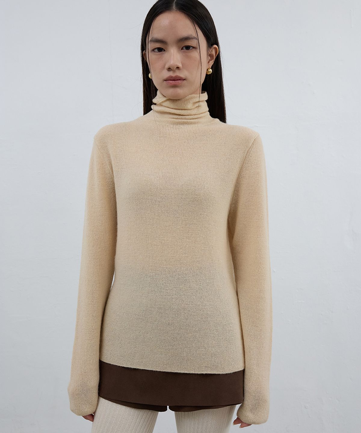 분닥세인츠(THE BOONDOCK SAINTS) Mohair Turtleneck Sweater Vanila