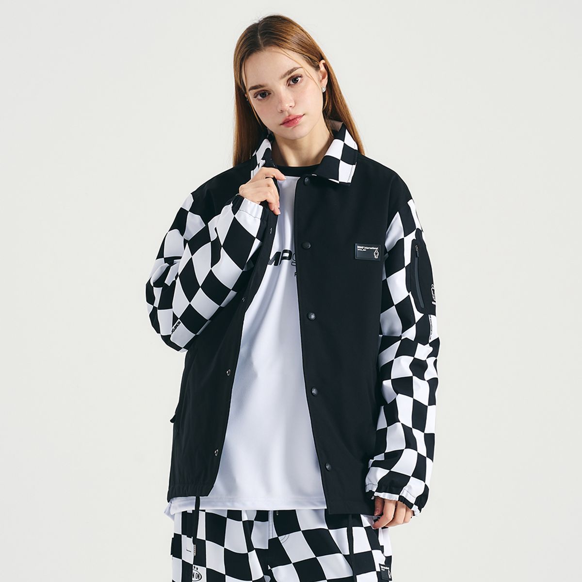 롬프(ROMP) TV COACH JACKET (CHECKERBOARD)