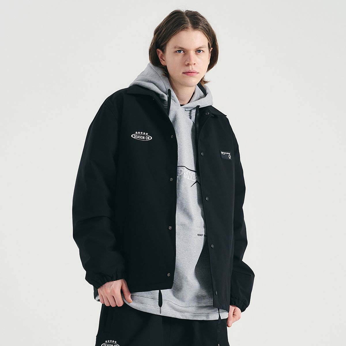 롬프(ROMP) TV COACH JACKET (BLACK)