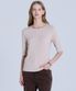 여성 RIB 5부 티셔츠 베이지 LYTS7203