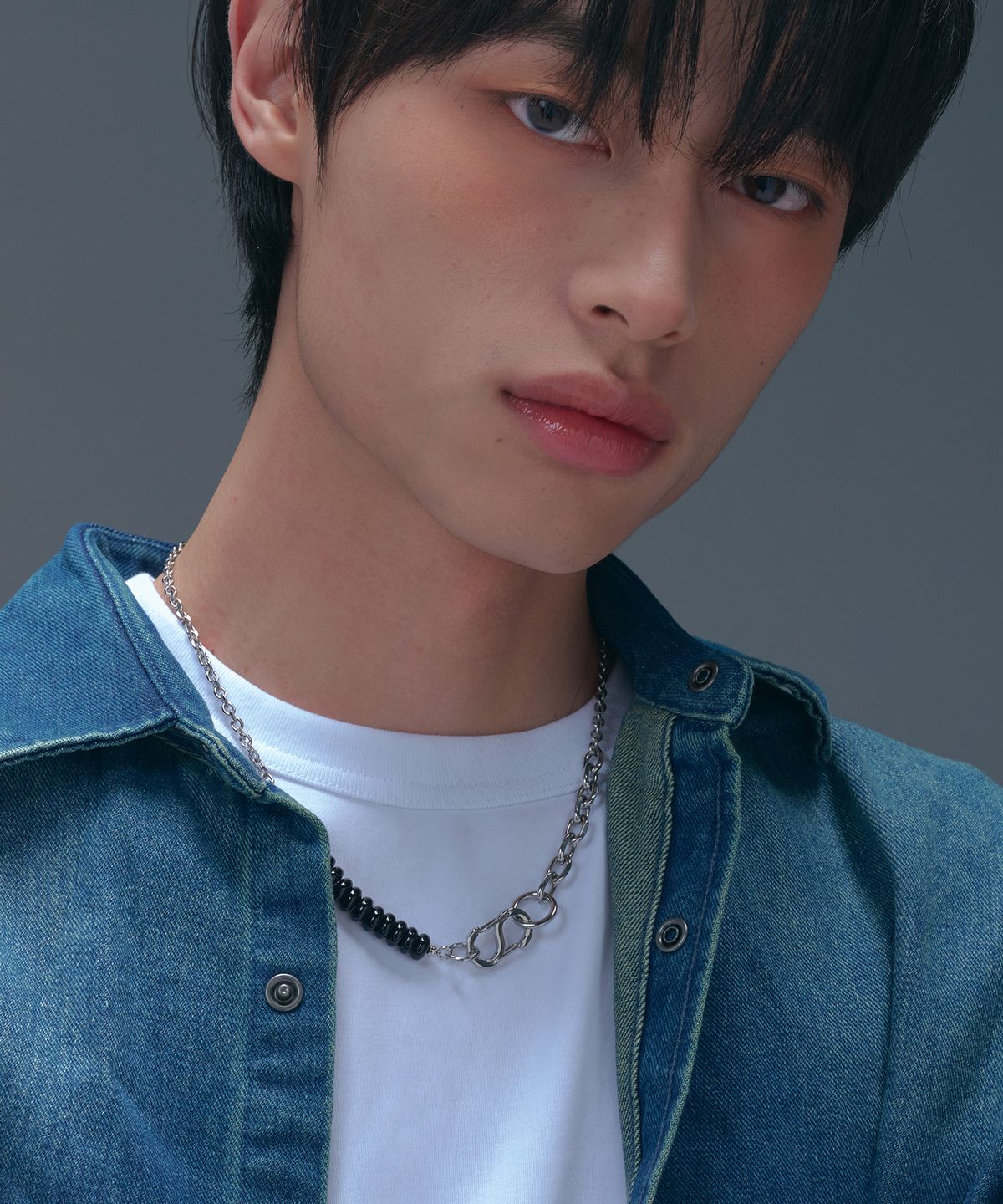 로맨티누어(ROMANTINUER) SN.185 Gemstone S-Clip Necklace