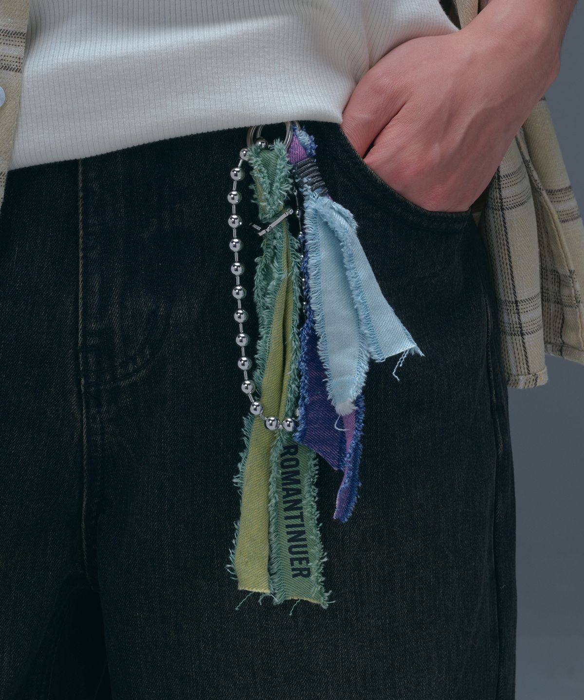 로맨티누어(ROMANTINUER) SN.194 Urban Denim Ball Chain Keyring