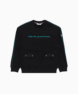 우븐패치 스웻셔츠 블랙