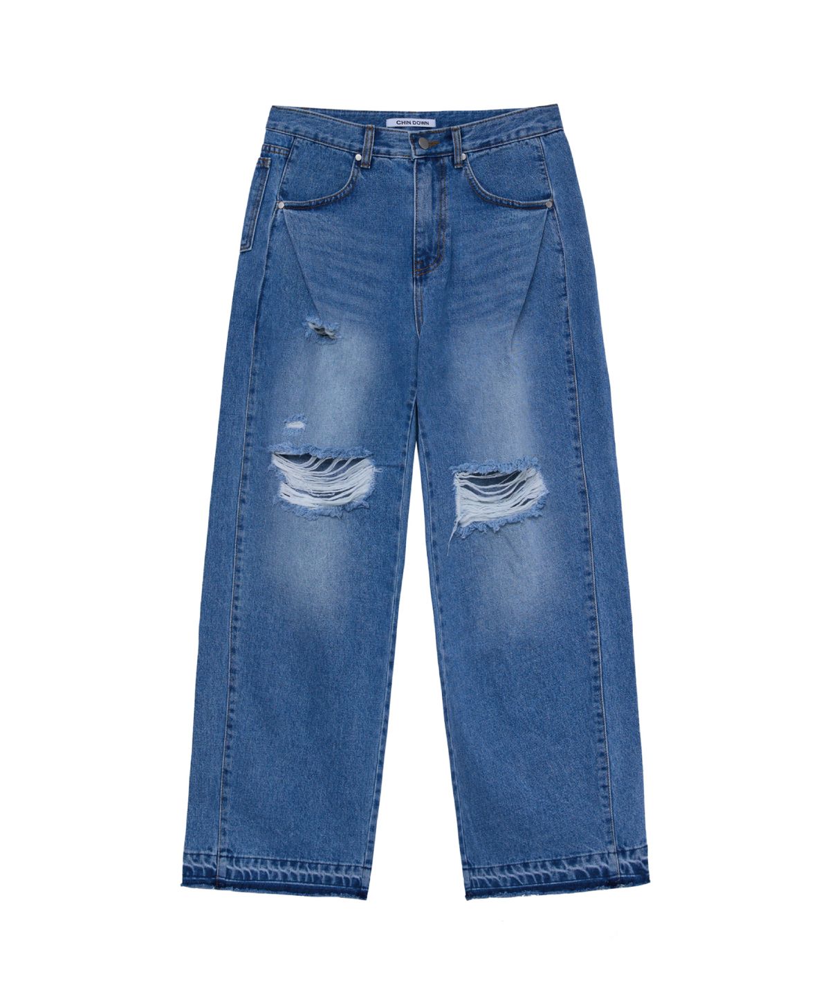 친다운(CHIN DOWN) BOY DENIM PANELLED (DESTROYED)