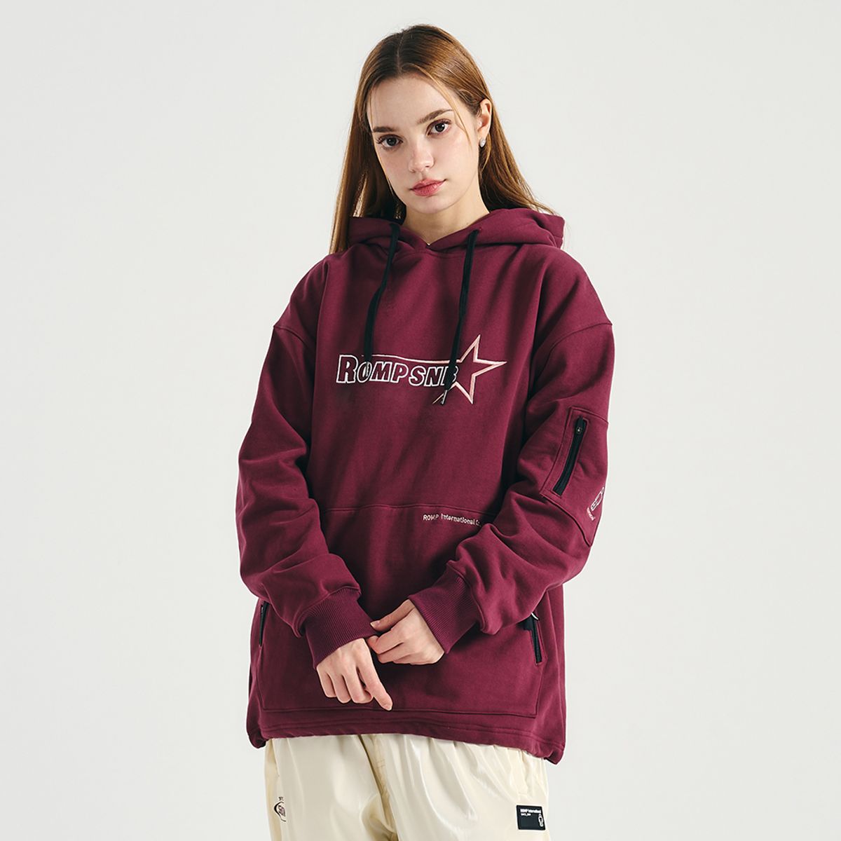 롬프(ROMP) TV STAR HOODIE (BURGUNDY)