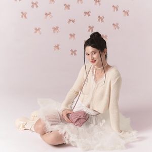 투포식스 Heart chain ribbon cross bag PK