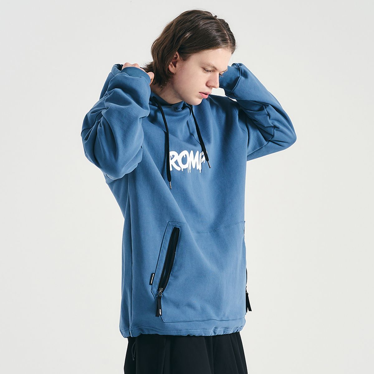 롬프(ROMP) TV MELT HOODIE (BLUE)