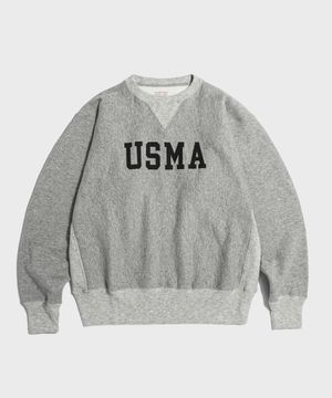 USMA Reverse Weave Pullover Sweatshirt Grey