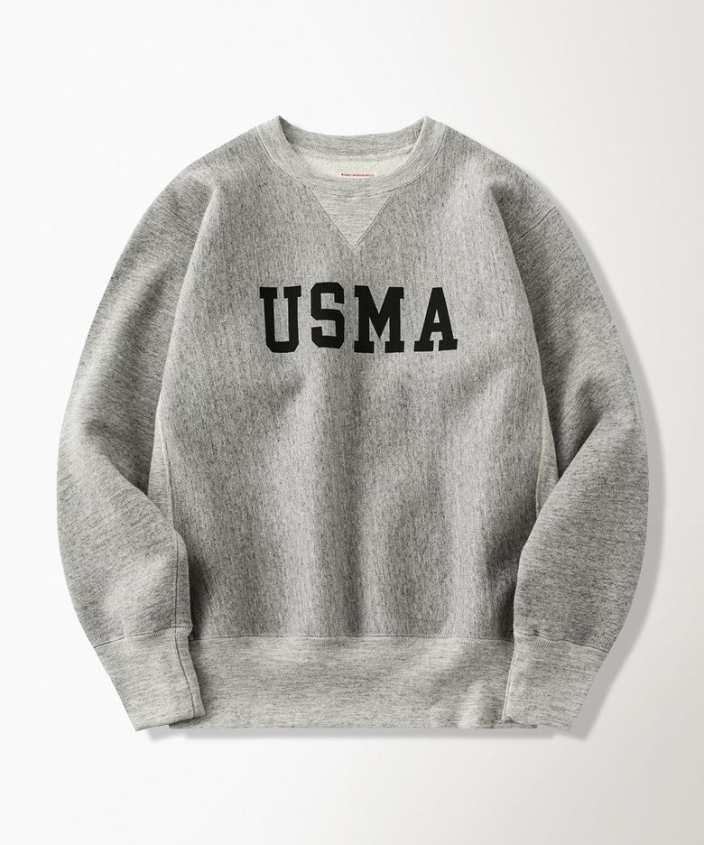 USMA Reverse Weave Pullover Sweatshirt Grey