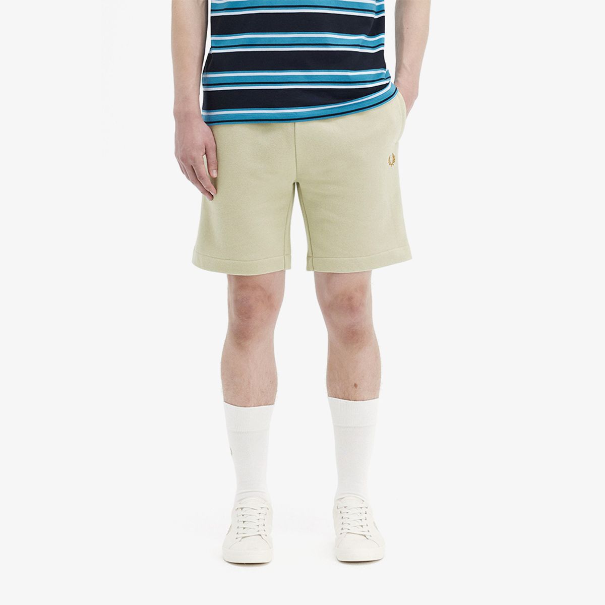 프레드페리(FRED PERRY) [Sport] 피치드 스웨트 숏츠 - 라이트오이스터 AFPM241S176-P04