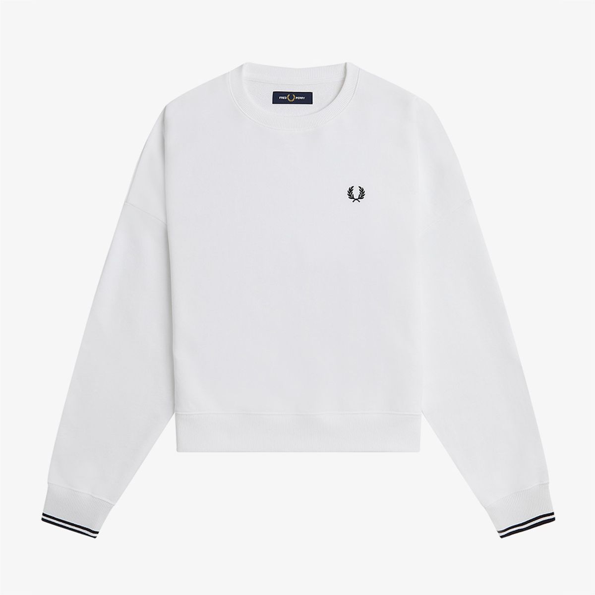 프레드페리(FRED PERRY) [Womens] 팁드 스웨트셔츠 - 화이트 AFPF2415135-100