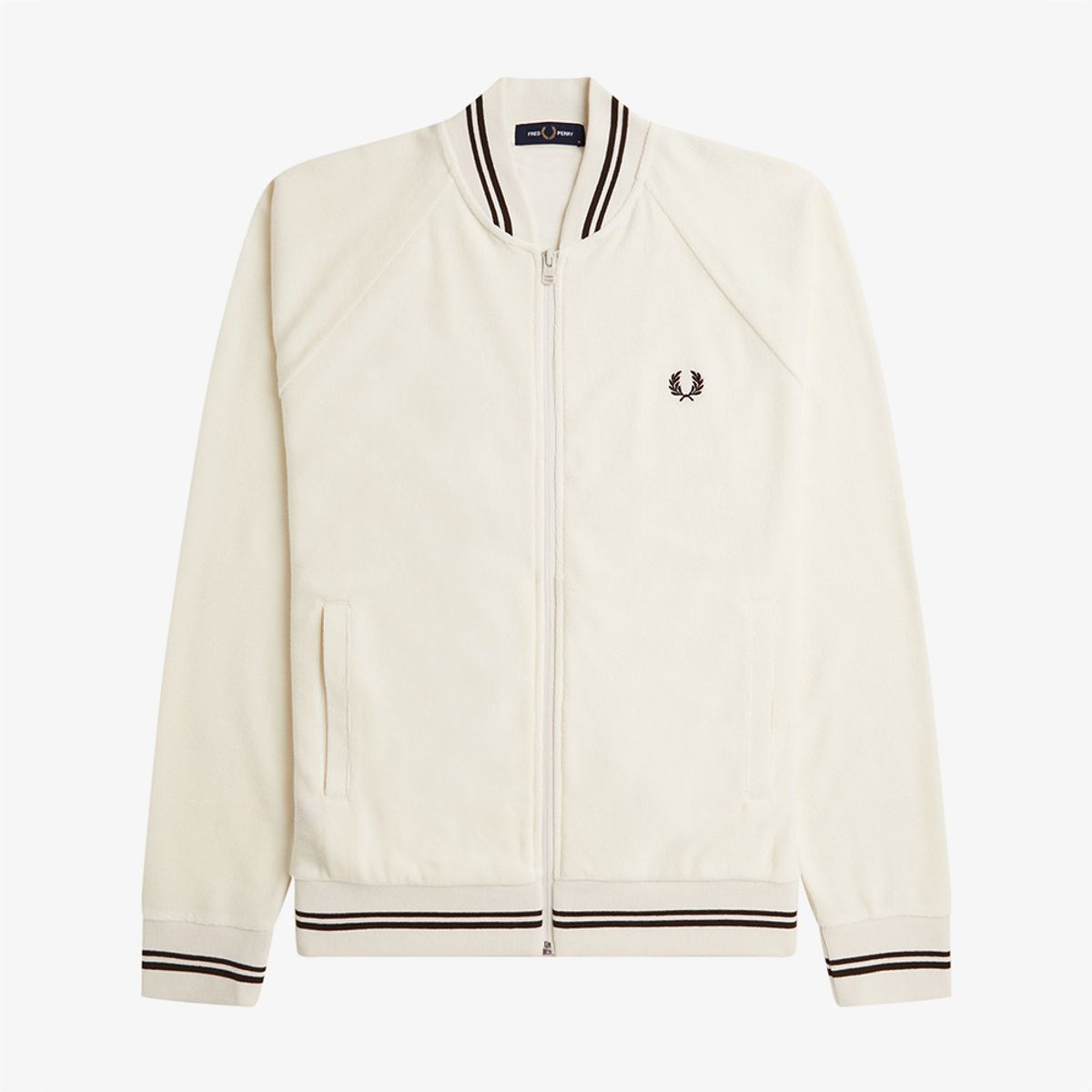 프레드페리(FRED PERRY) [Sport] 타월링 트랙 자켓 - 에크루 AFPM2417805-560