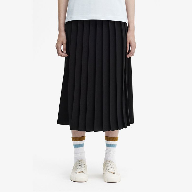 [Womens] 플리츠 스커트 - 블랙 AFPF241E106-102