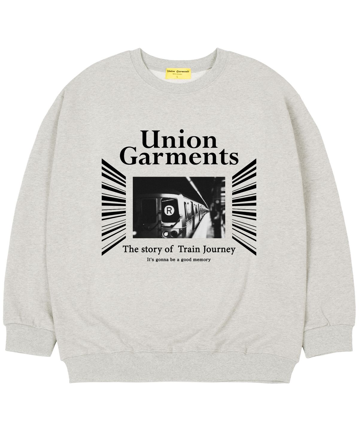 유니온가먼츠(UNION GARMENTS) [기모]레트로 오버핏 맨투맨 티셔츠 오트밀