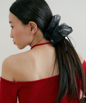Organza Scrunch (black)