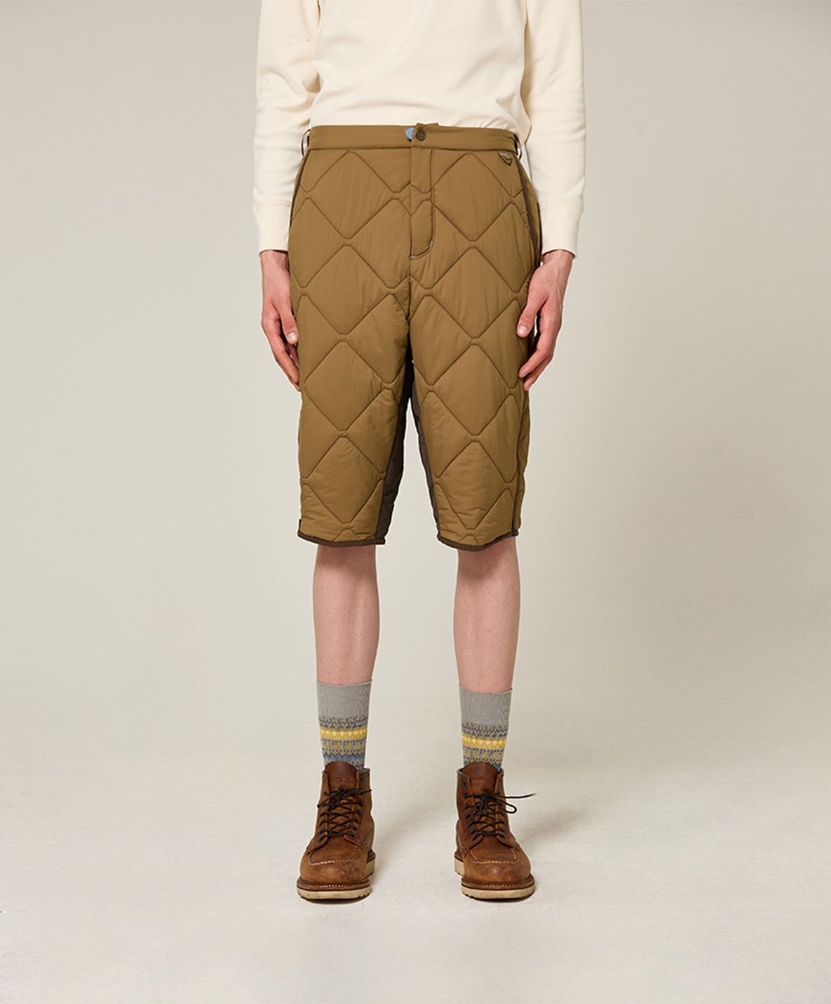 누크피터(NUUKFITTER) AERO FULL ZIP PADDING SHORT_MEN [BEIGE]