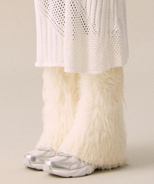 HAIRY LEG WARMER IVORY