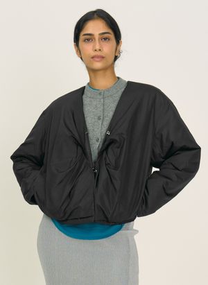 pintuck padded jacket