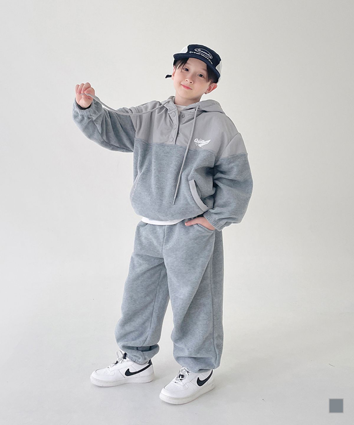베리클로젯(BERRYCLOSET) 더블 콤비 아노락 세트