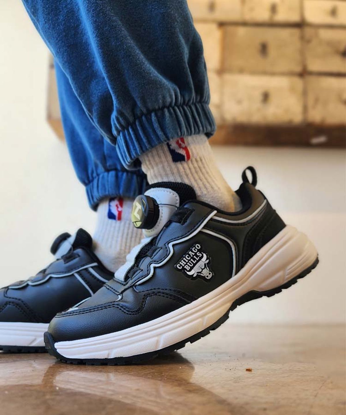 엔비에이 키즈(NBA KIDS) GLIDE TD 러닝 스니커즈(K245AS308P) 블랙