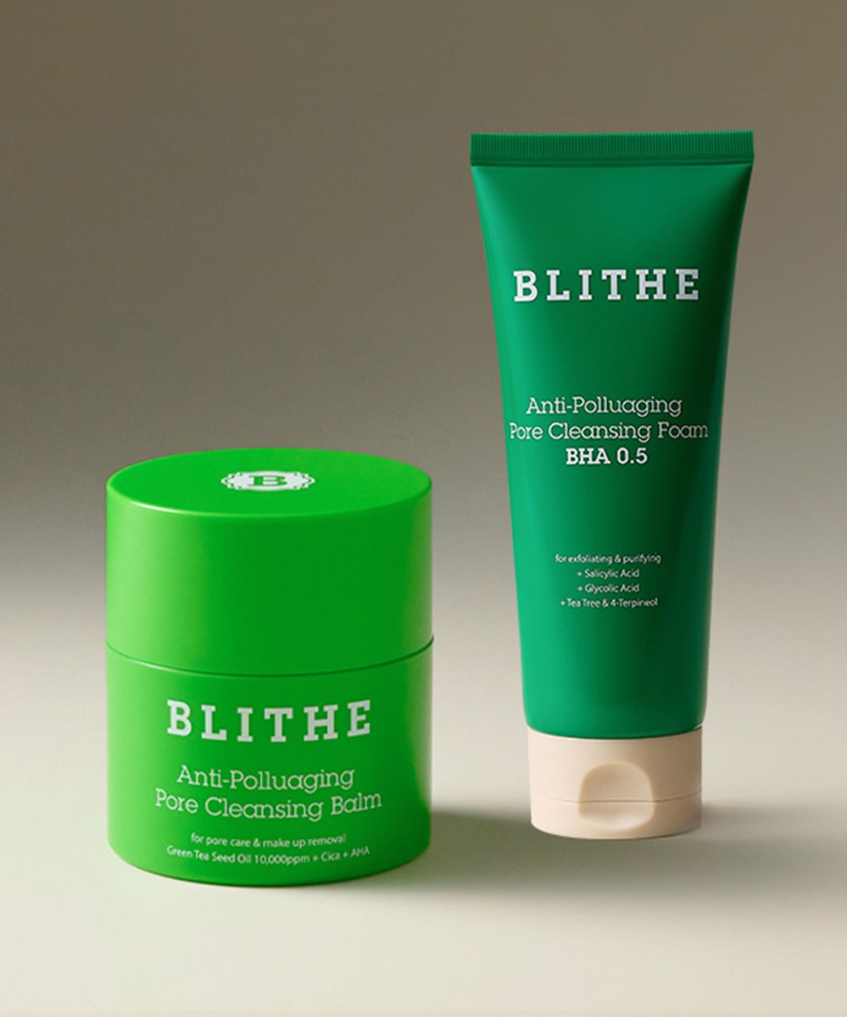 블라이드(BLITHE) 모공 클렌징세트 (그라인딩 쓱싹밤 50ml + 진정 클렌징폼 150ml )