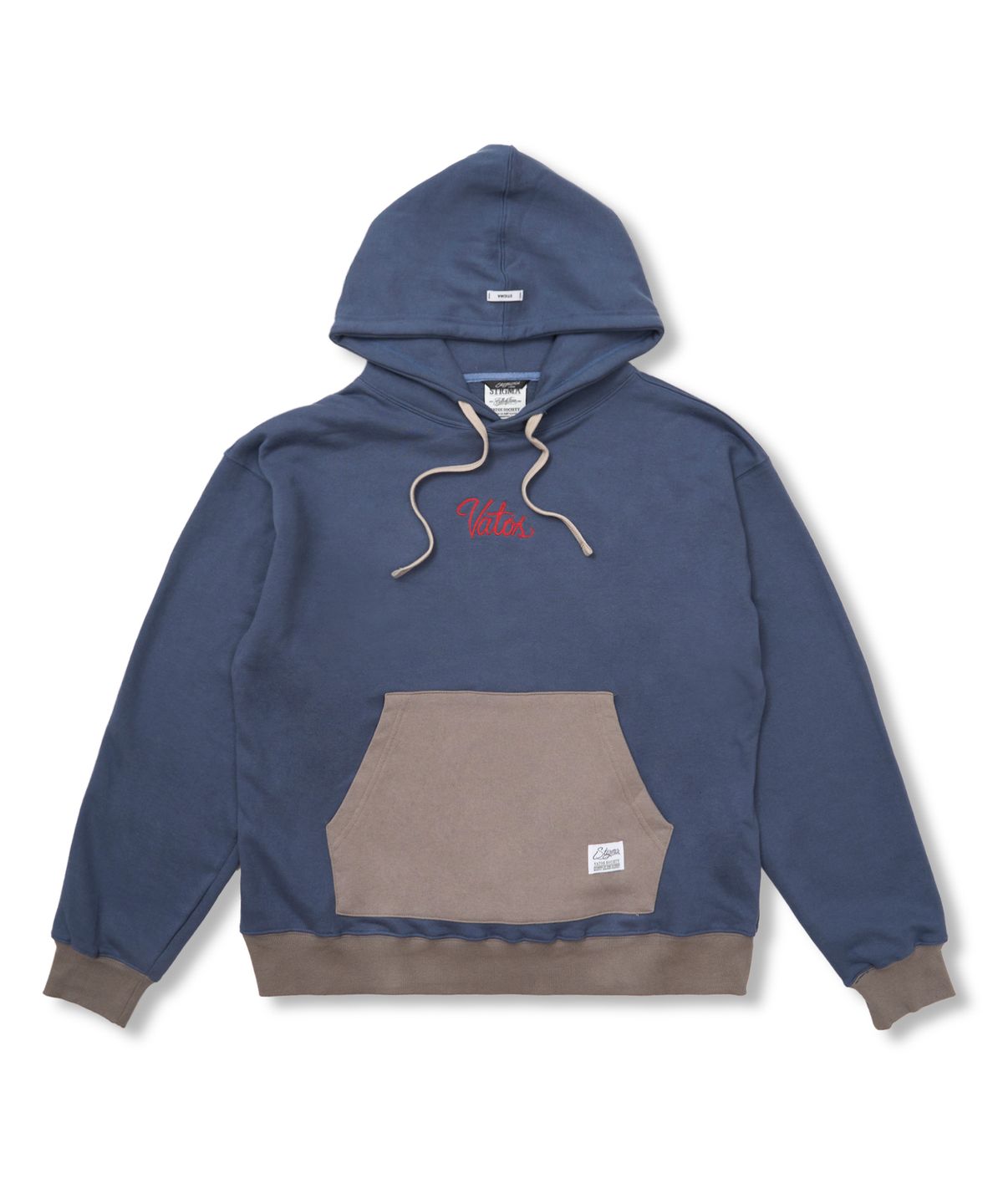 스티그마(STIGMA) Vatos Mix Oversized Hoodie Deep Blue
