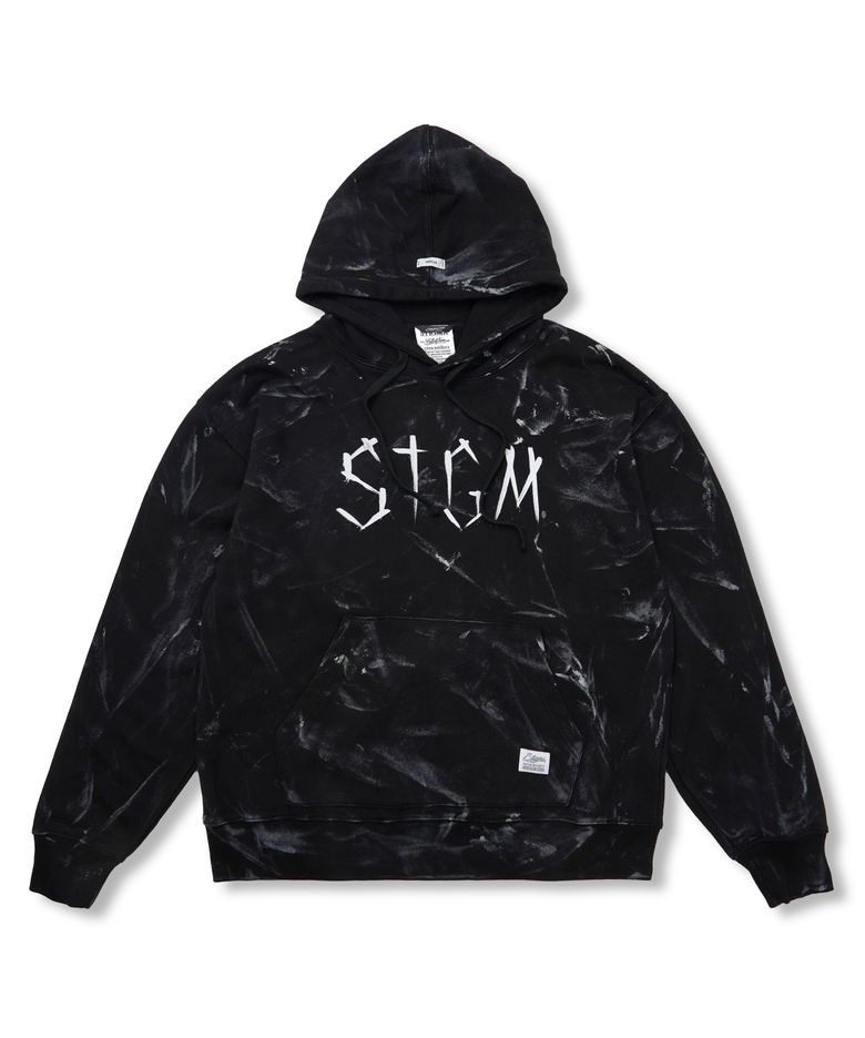 Dirty Washed Oversized Hoodie Black