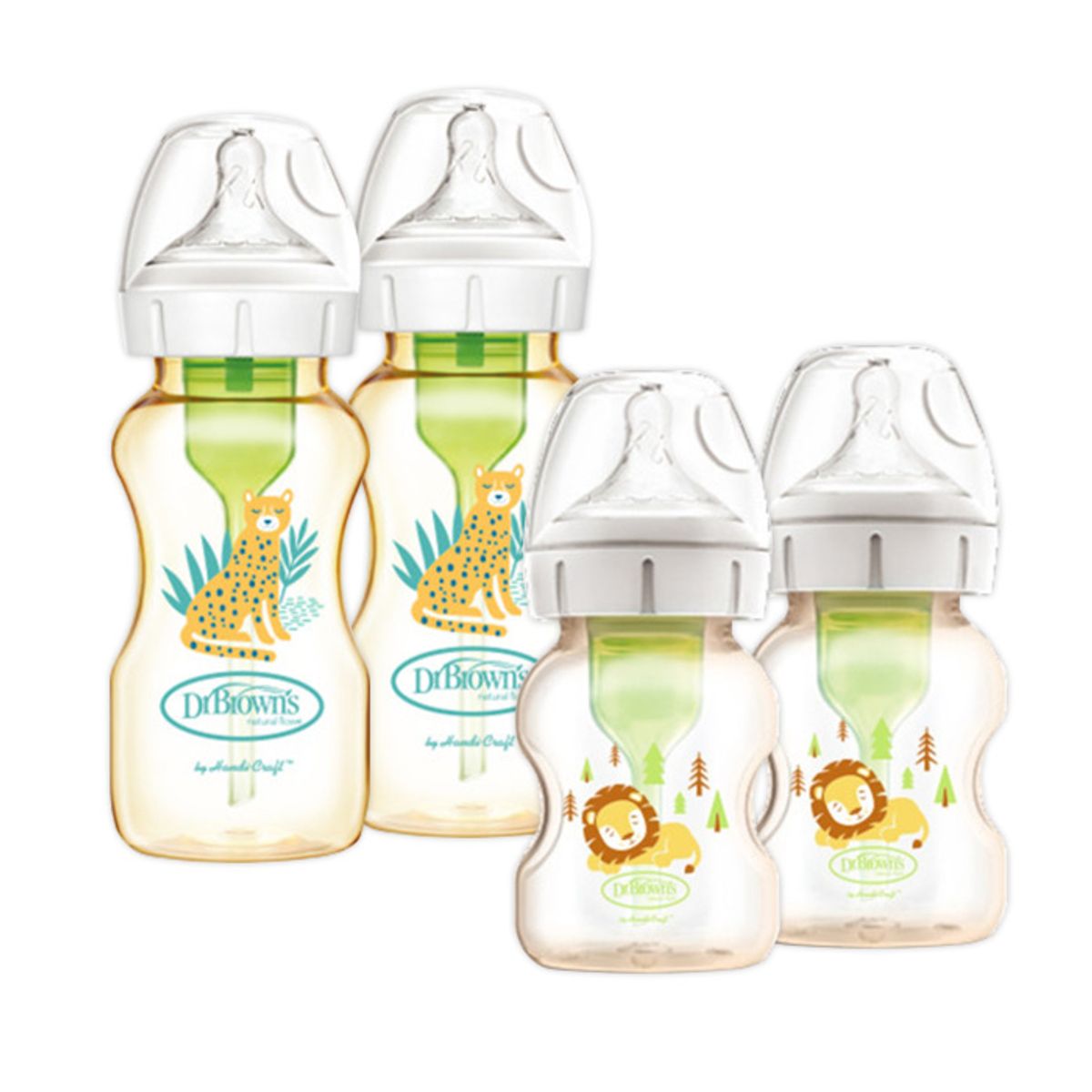 닥터브라운(DR.BROWNS) 와이드 옵션스+ 데코 PPSU 젖병(2P_150ml)+ PPSU 젖병(2P_270ml)