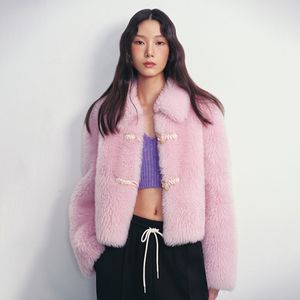 토글 장식 롱헤어 퍼자켓 AQ4FJA61