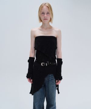 SUEDE STUD BELT (black)
