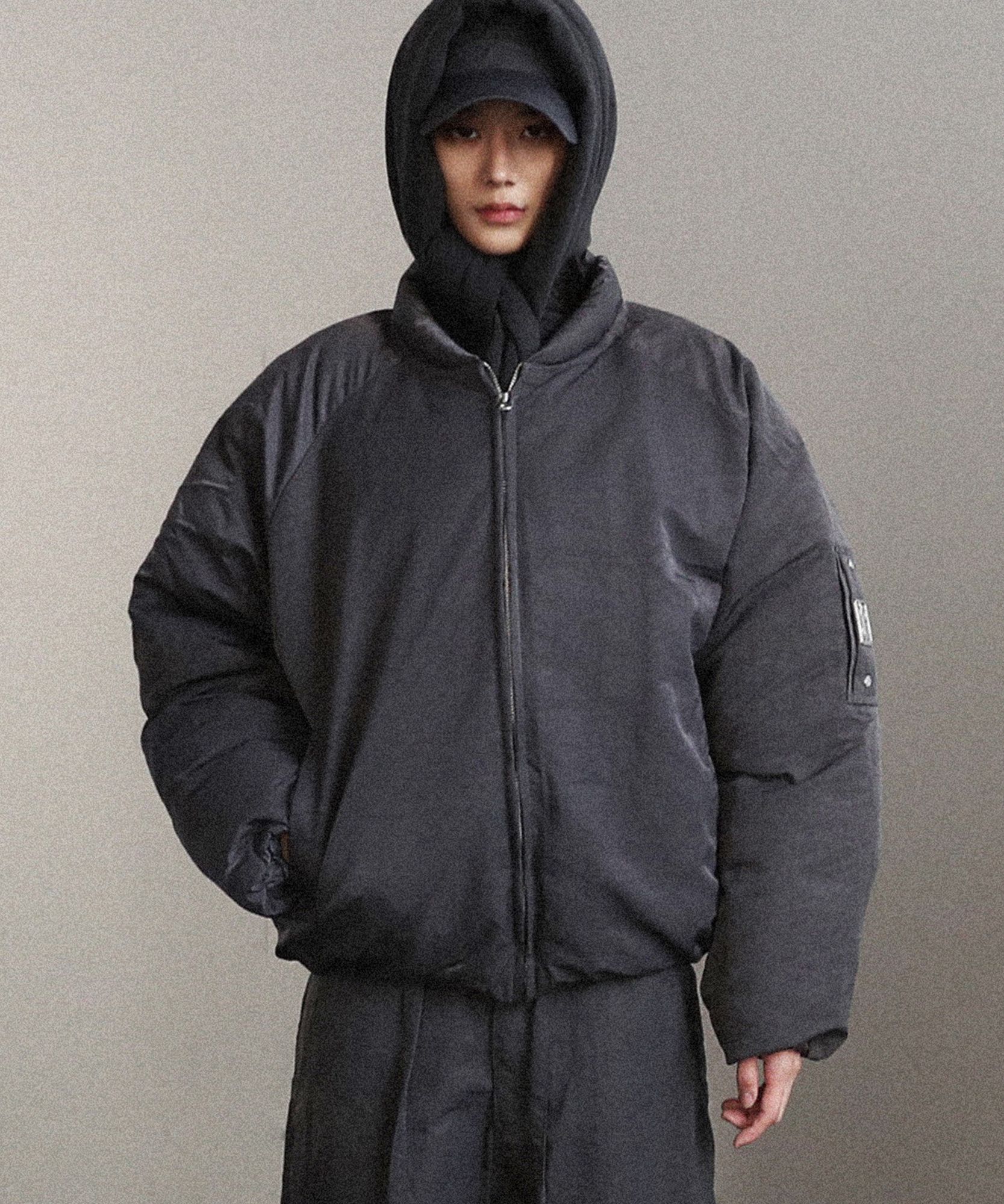 BADBLOOD★韓国大人気 BS Nylon Puffer MA-1 Jacket MUSINSA公式 | BADBLOOD BS Nylon Puffer MA-1 Jacket - Charcoal