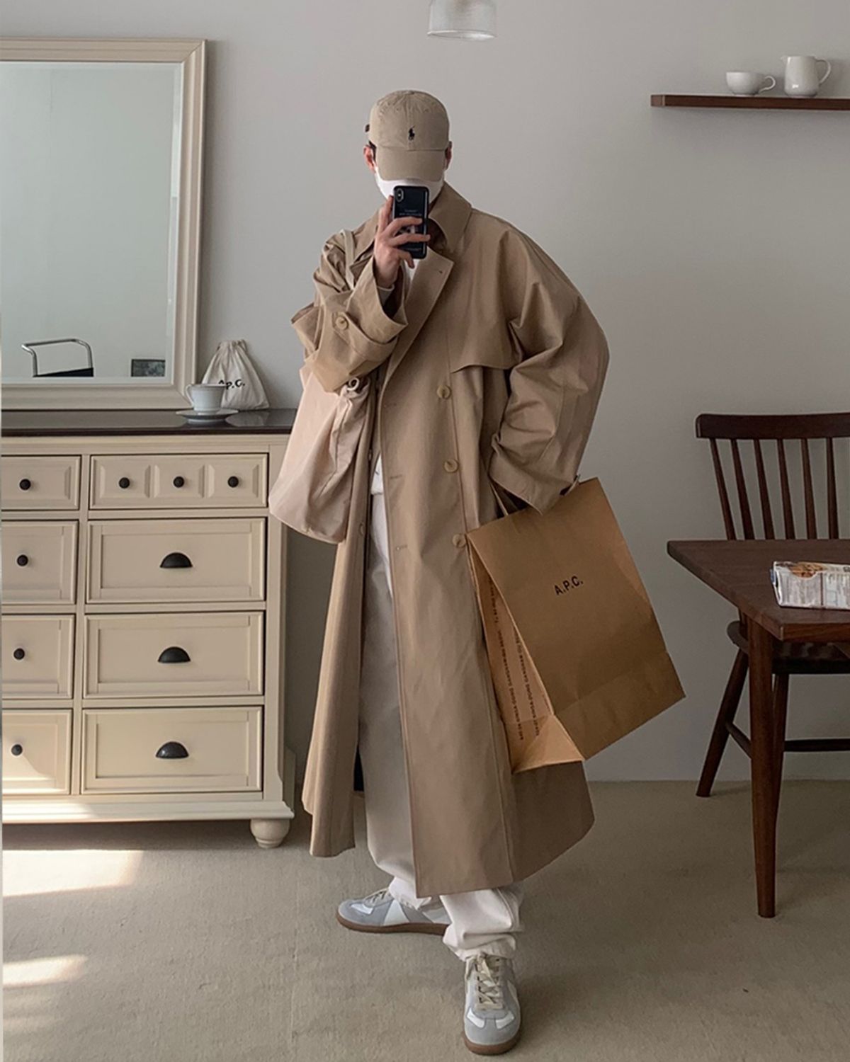 너스(NUS) Burn Beige Coat