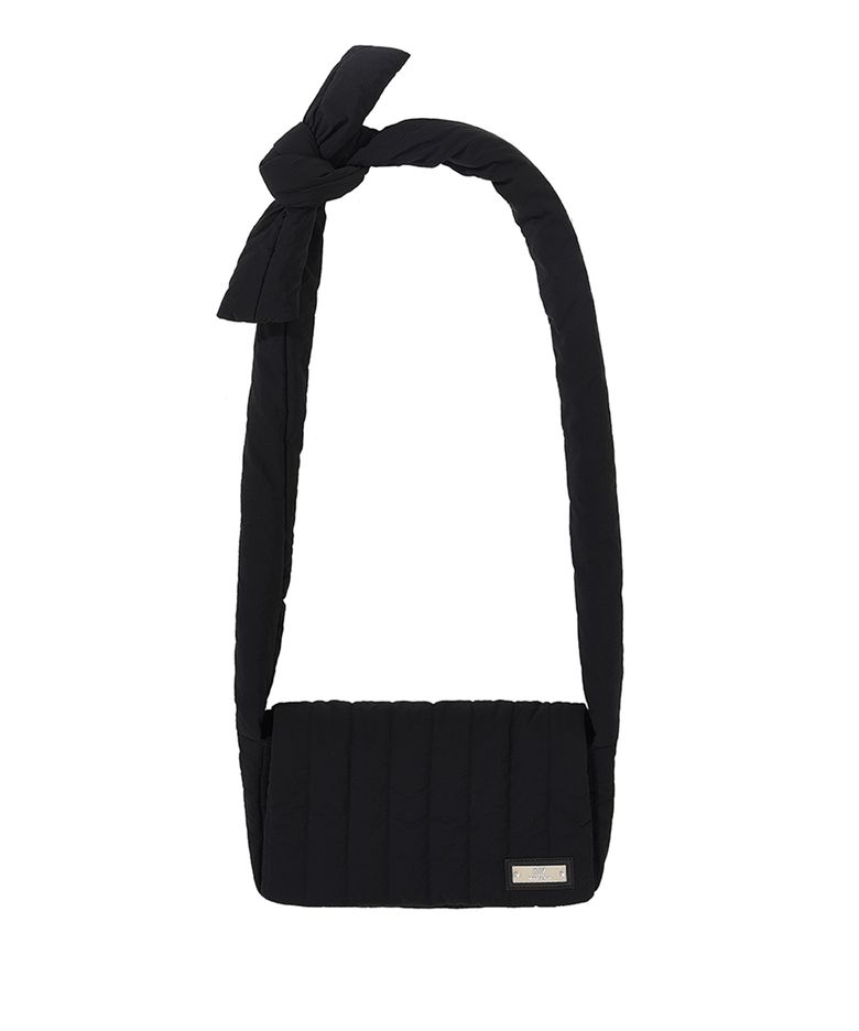 PADDING TIE CROSS BAG-BLACK