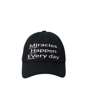 미라클 해픈 에브리데이 볼캡 블랙 핑크