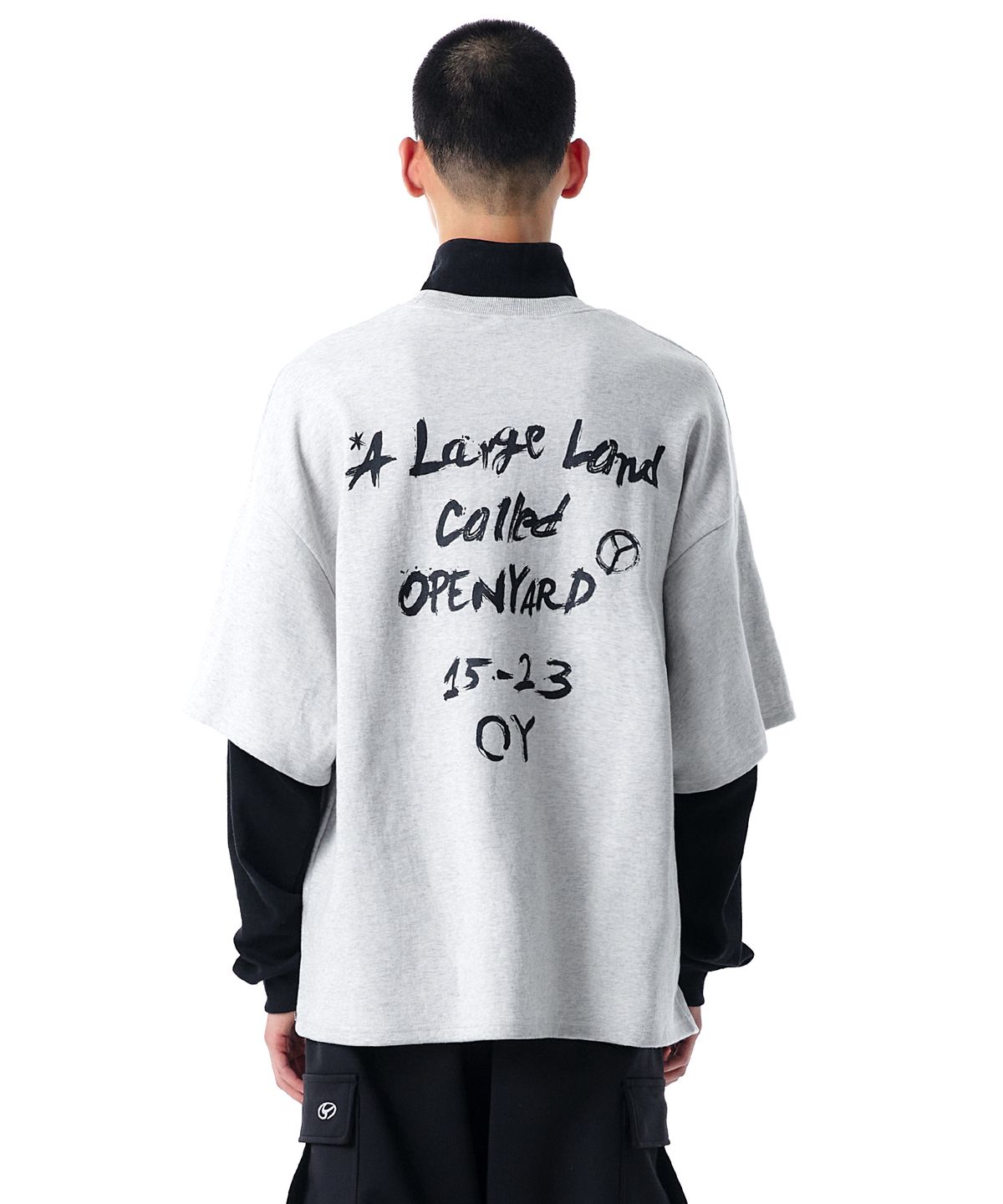 오픈야드(오와이)(OPENYARD(OY)) L.T ZIPPER POLA LONG SLEEVE-GREY