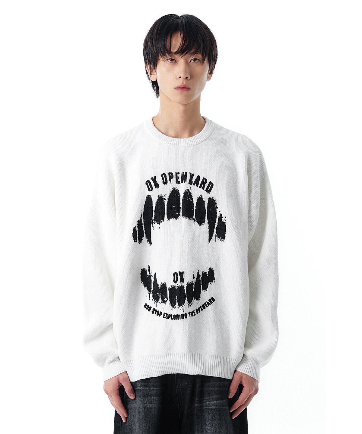 오픈야드(오와이)(OPENYARD(OY)) C.T KNIT-WHITE