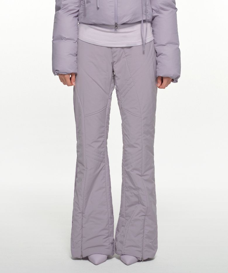 OBLIQUE LINE QUILTED PANTS LAVENDER