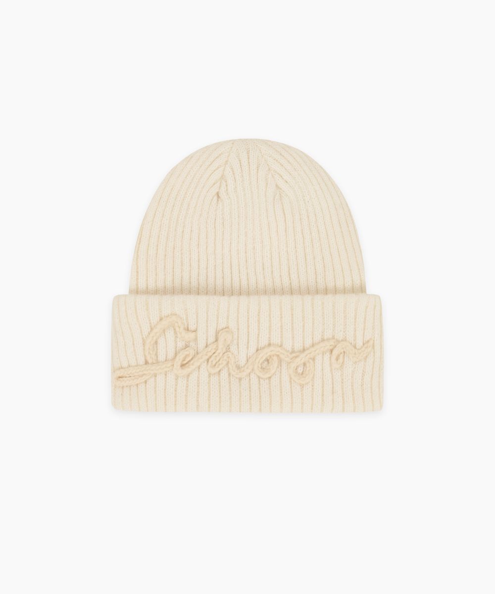 MUSINSA | SINOON Sinoon Logo Beanie (Cream)