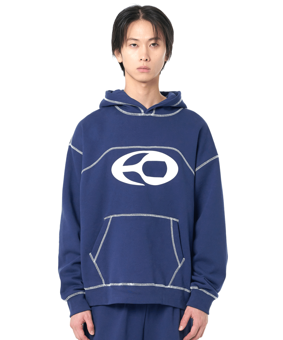 오픈야드(오와이)(OPENYARD(OY)) C.S LOGO HOODIE-BLUE