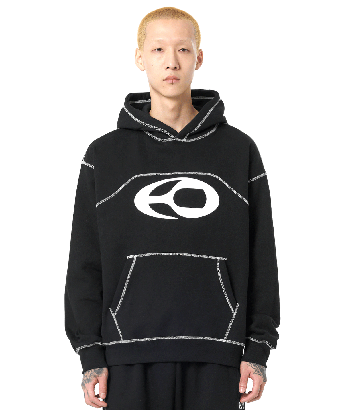 오픈야드(오와이)(OPENYARD(OY)) C.S LOGO HOODIE-BLACK