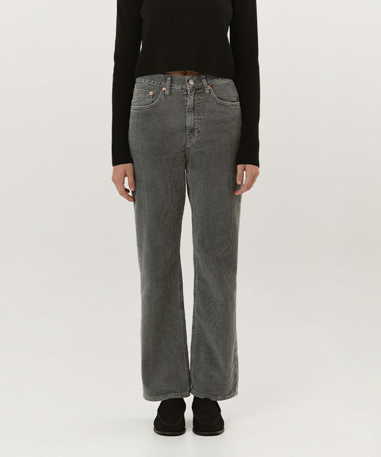 Washed corduroy jeans (Beige, Blue, Grey)