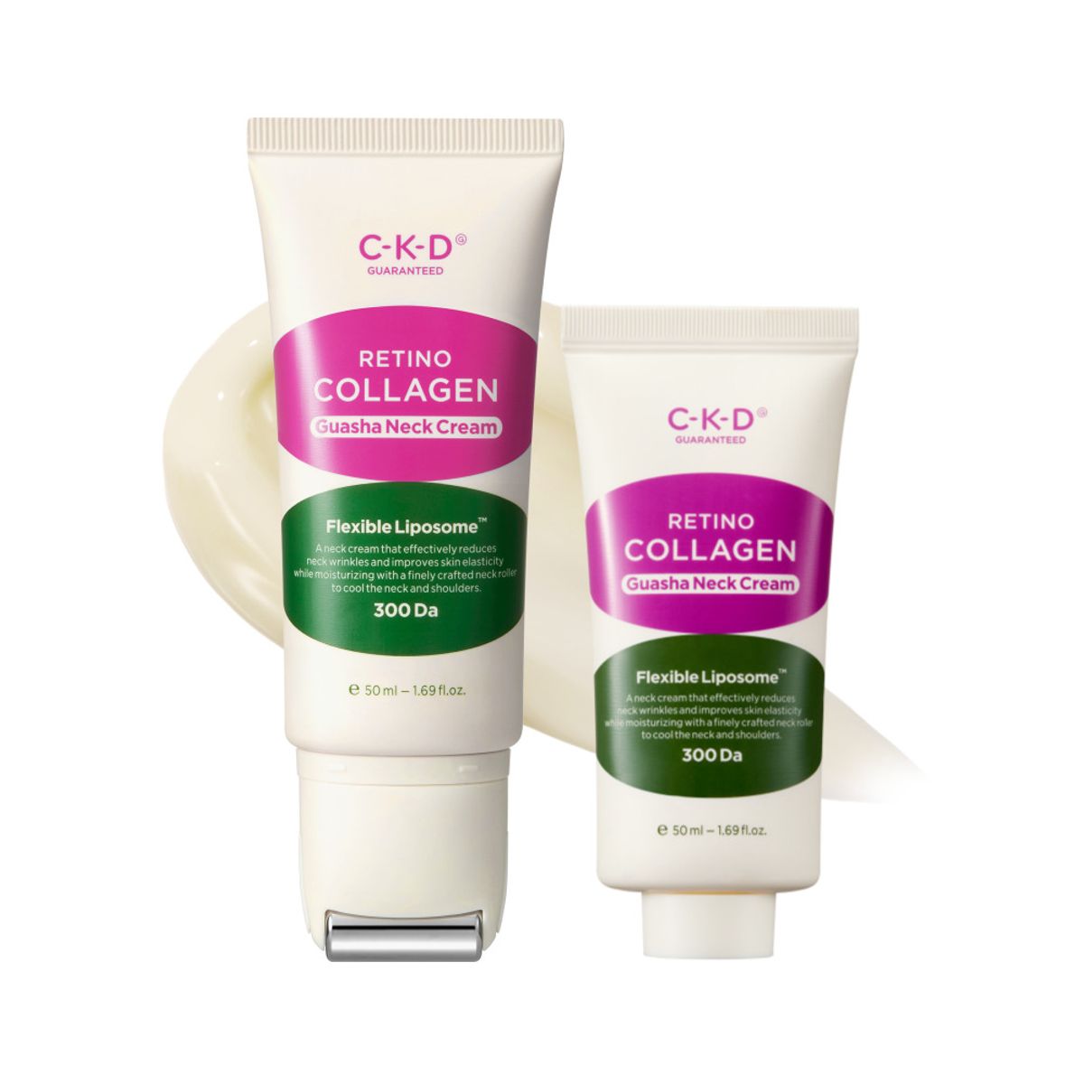 씨케이디 개런티드(CKD GUARANTEED) 레티노콜라겐 저분자 300 괄사 목주름 크림 50m+리필 50ml