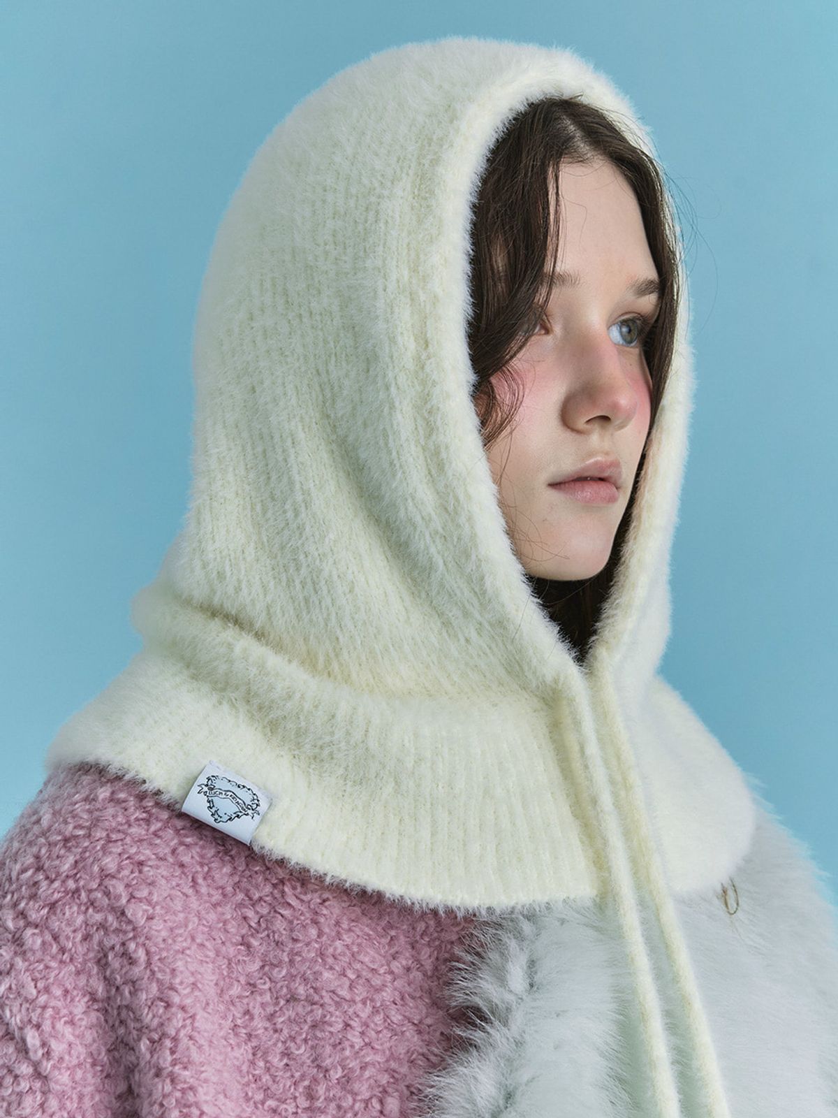 포에지담(POESIEDAME) KNIT BALACLAVA IN CREAM WING