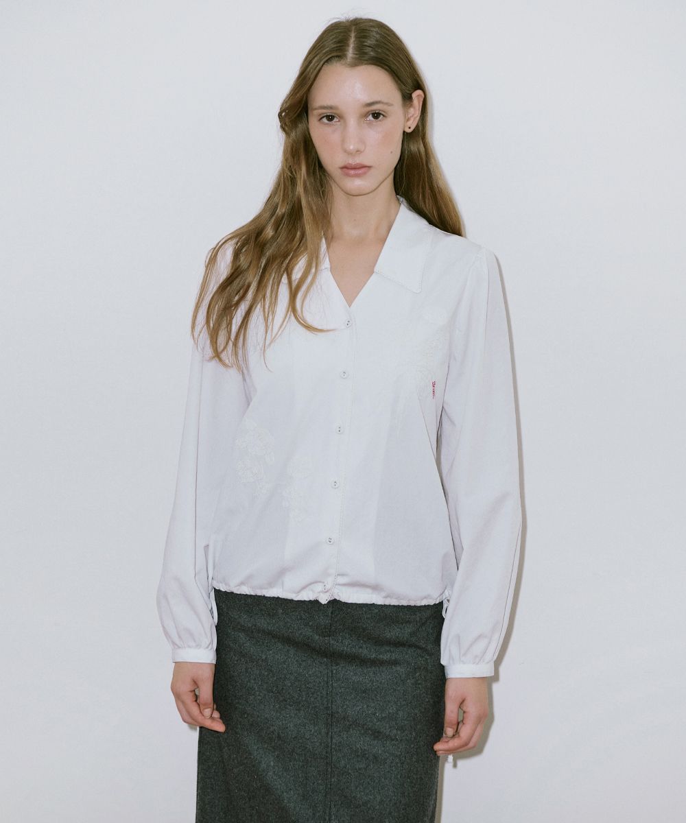 トップス SINOON V-Neck Lace Collar Lace Blouse MUSINSA | SINOON V-Neck Lace Collar Lace Blouse (White)