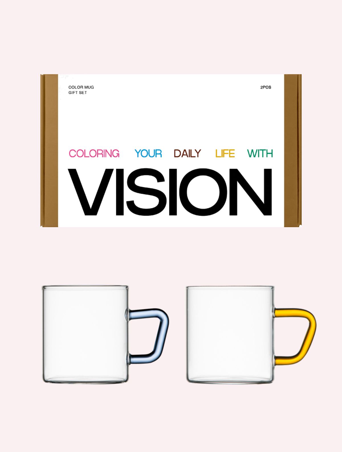 비젼글래스(VISIONGLASS) [기프트박스] 컬러머그컵 S 190ml 2pack