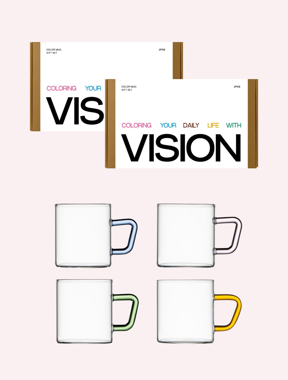 비젼글래스(VISIONGLASS) [기프트박스] 컬러머그컵 S 190ml 4pack