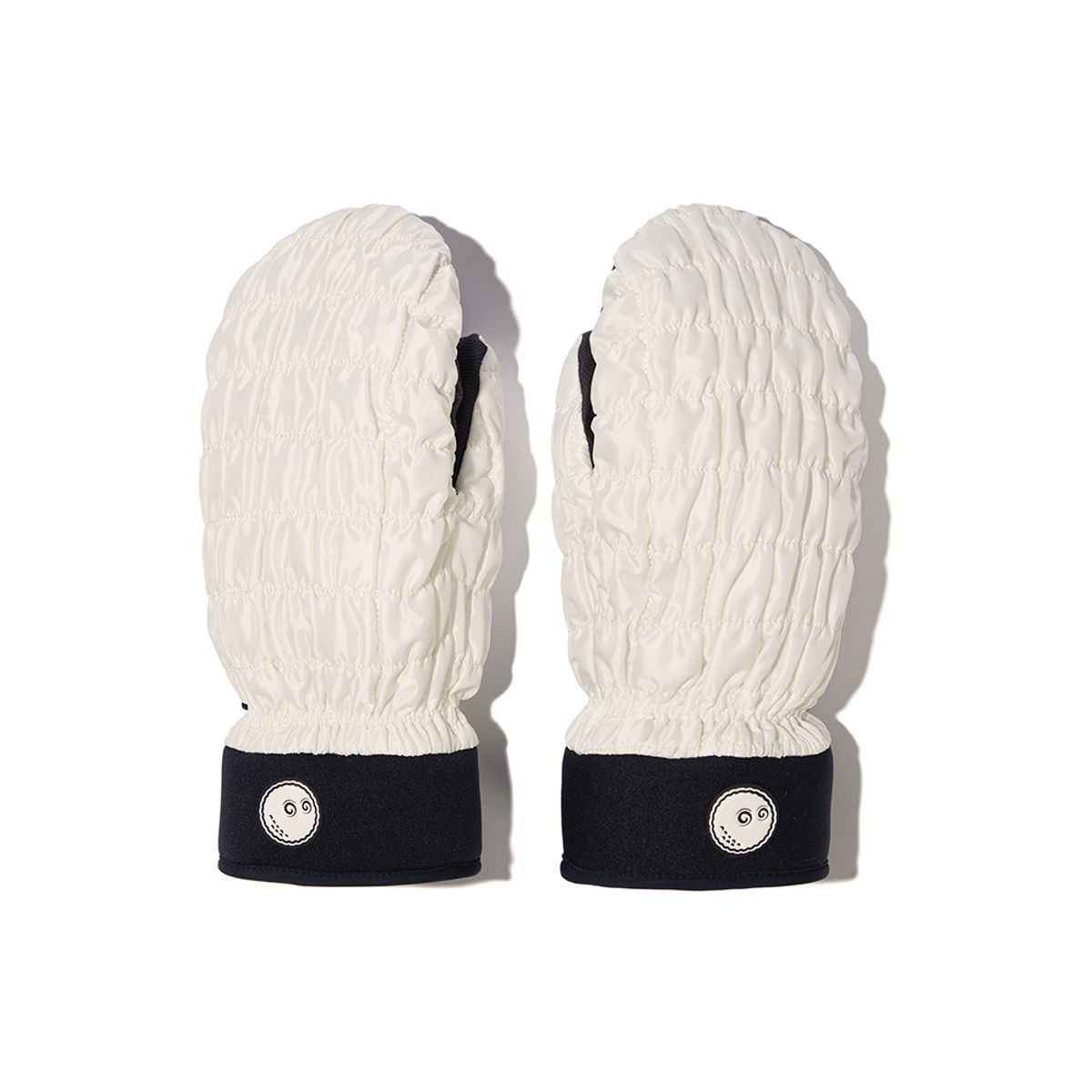 말본 골프(MALBON GOLF) 말본 패딩 미튼 장갑 IVORY (WOMAN)