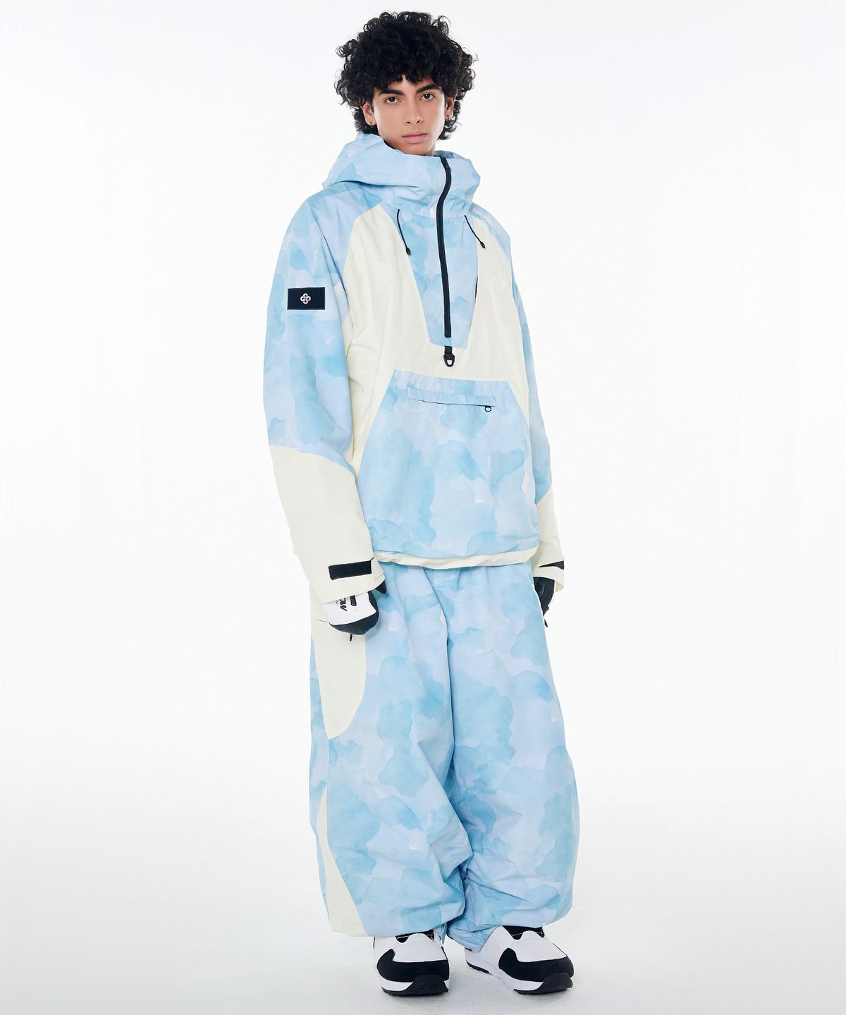 돌아우터웨어(DOLL OUTERWEAR) 2425 피노 자켓&팬츠 보드복 세트 아쿠아 프린트 남녀공용